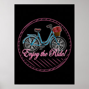 Enjoy The Ride Cute Bicycle Poster