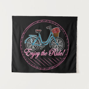 Enjoy The Ride Cute Bicycle Tapestry