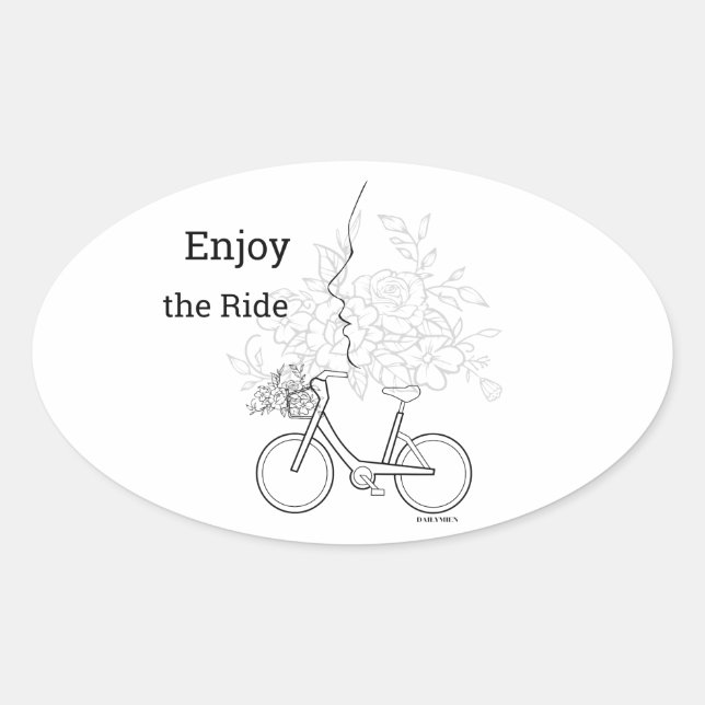  Enjoy the Ride: Minimalist DAILYMIEN  Sticker  (Front)