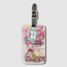 Enjoy The Ride | Watercolor Bicycle With Flowers