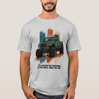 "Enjoy the Road" Vintage Off-Road Jeep Adventure T-Shirt