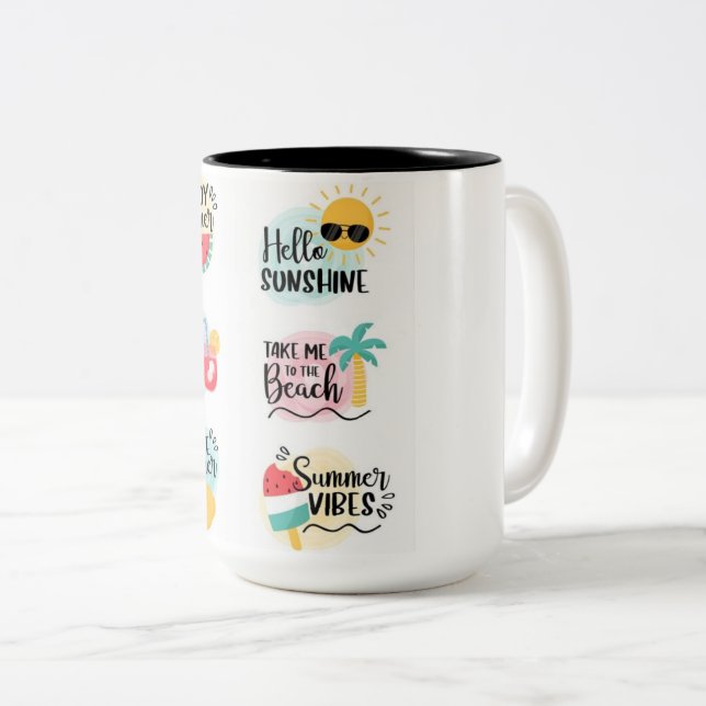 Enjoy The Summer&Hello Sun&Summer Ice Cream Mug (Front Right)