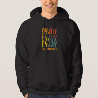 Enjoy The Summer Tropical Sun Beach Surfing Surfer Hoodie