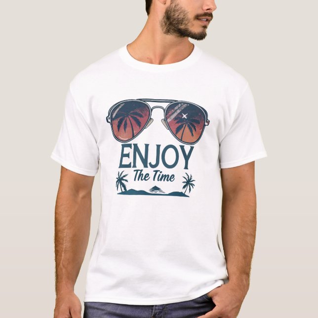 "Enjoy the time" unique t-shirt design (Front)