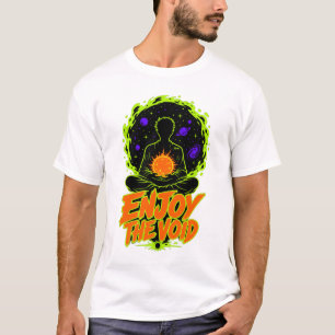 Enjoy The Void Cosmic Meditating Figure Graphic Me T-Shirt