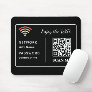 Enjoy the WiFi QR Code Network Name & Password Mouse Pad