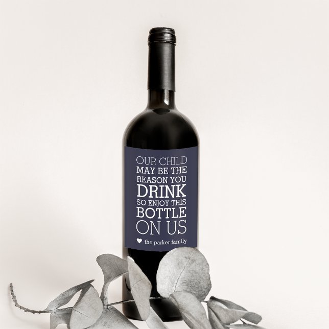 Enjoy This Bottle On Us | Teacher Gift Wine Label (Creator Uploaded)