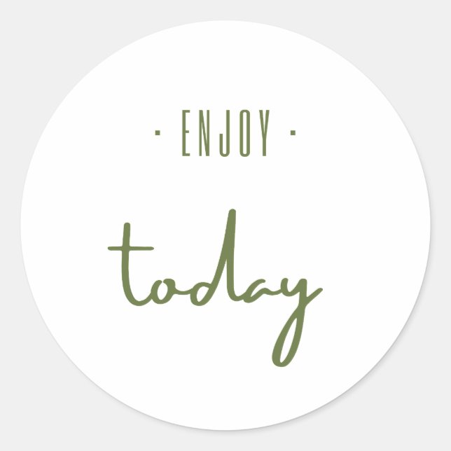 enjoy. today. Stickers & Labels (Front)