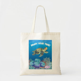 Enjoy turtle tote bag