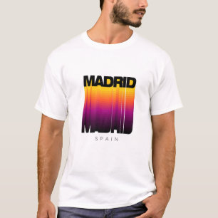 Enjoy Vintage Colorful Madrid Spain Novelty Graphi T-Shirt