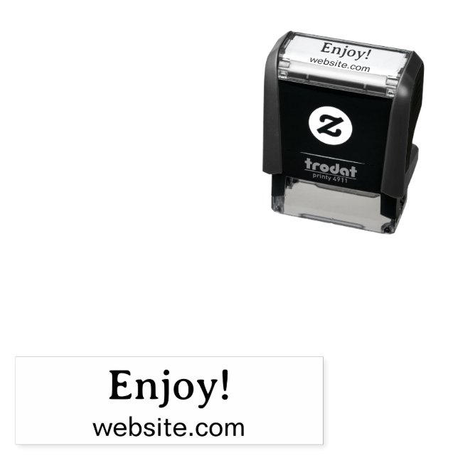 Enjoy! Website Business Product Packaging Template Self-inking Stamp (In Situ)