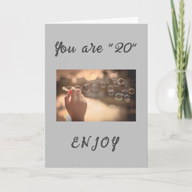 **ENJOY YOUR **20th** BIRTHDAY!!!!** BIRTHDAY Card (Front)