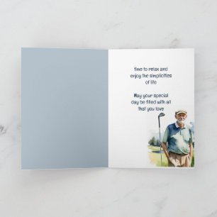 Enjoy Your Birthday for Golfer Golfing Man Card