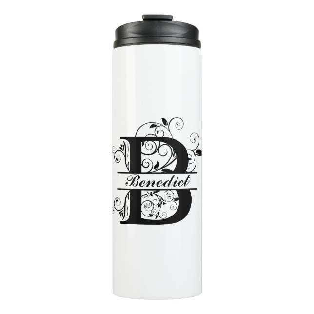 Enjoy your coffee with your personalised Monogram  Thermal Tumbler (Front)