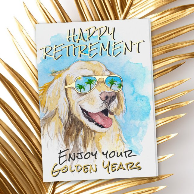 Enjoy Your Golden Years Funny Pun Happy Retirement Foil Greeting Card (Creator Uploaded)