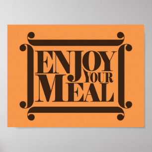Enjoy your meal quote design poster