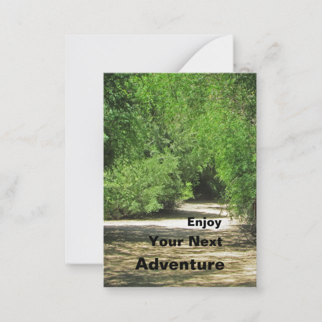 Enjoy Your Next Adventure Path Tunnel Graduation Card (Front)