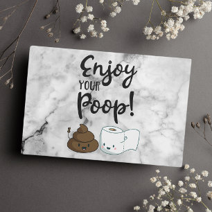 Enjoy Your Poop Funny Bathroom Humour Guest Book