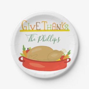 Enjoy your Thanksgiving Turkey Paper Plate
