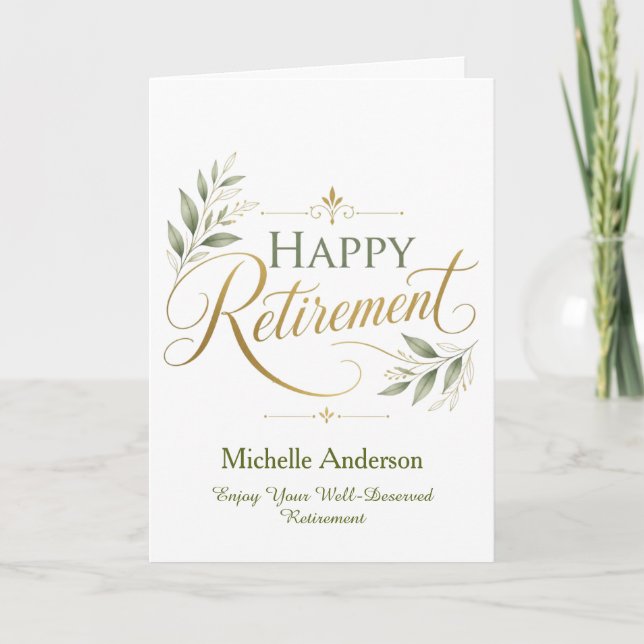 Enjoy Your Well-Deserved Retirement Personalised  Card (Front)