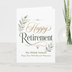 Enjoy Your Well-Deserved Retirement Personalised Card