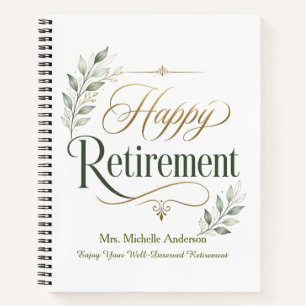 Enjoy Your Well-Deserved Retirement Personalised  Notebook