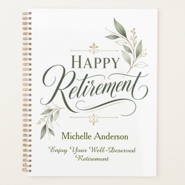 Enjoy Your Well-Deserved Retirement Personalised  Planner (Front)