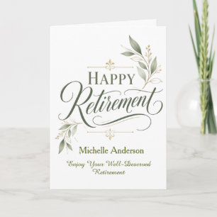 Enjoy Your Well-Deserved Retirement Personalized Card