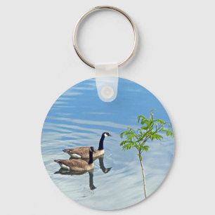 Enjoying a Swim Keychain