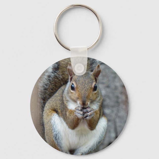 Enjoying a Treat Key Ring (Front)