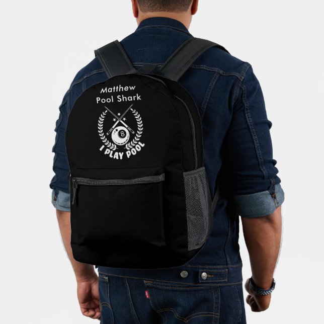 Enjoying Billiards With a Passion for Competition Printed Backpack (Insitu (Model))