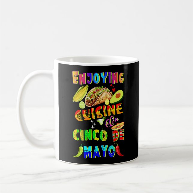 Enjoying Cuisine On Cinco de Mayo Coffee Mug (Left)