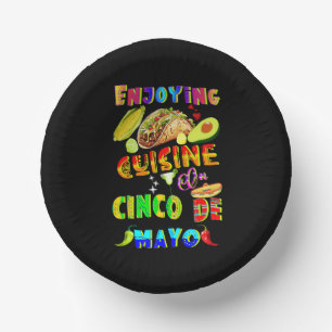 Enjoying Cuisine On Cinco de Mayo Paper Plate