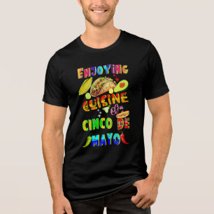 Enjoying Cuisine On Cinco de Mayo Tri-Blend Shirt