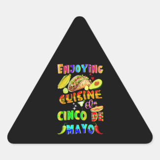 Enjoying Cuisine On Cinco de Mayo Triangle Sticker