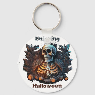 Enjoying Halloween  Key Ring