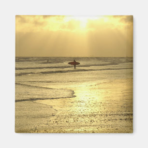 Enjoying The Beach at Sunset Magnet