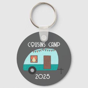 Enjoying the Journey Cousins Camp Retro Camper  Key Ring