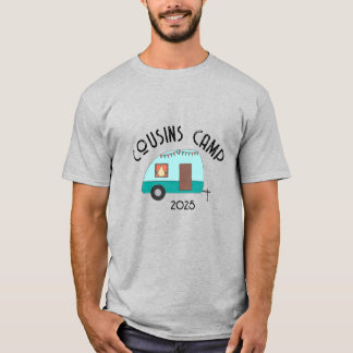 Enjoying the Journey Cousins Camp Retro Camper T-Shirt