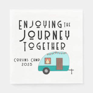 Enjoying the Journey Together Retro Camper Napkin