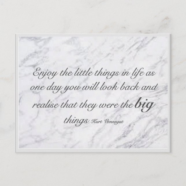 Enjoying the little things in life postcard (Front)