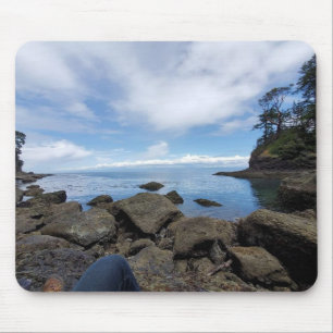 Enjoying the ocean view, magical wave action mouse pad