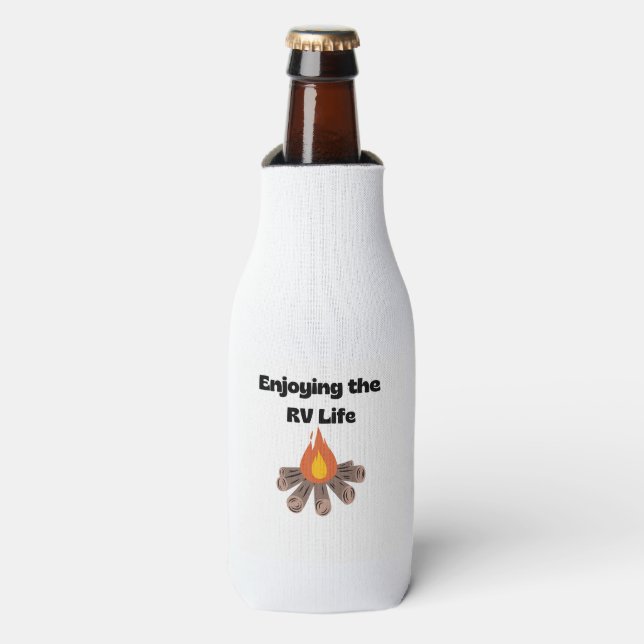 Enjoying the RV Life with a Campfire bottle cooler (Bottle Front)