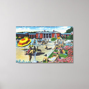 Enjoying the Saratoga Spa Recreation Centre Canvas Print