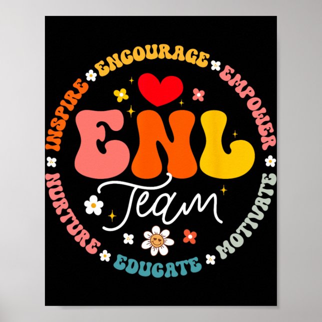 Enl Team Teacher English New Language Squad Crew  Poster (Front)