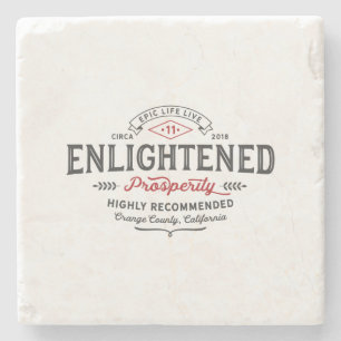 Enlightened Prosperity Stone Coaster