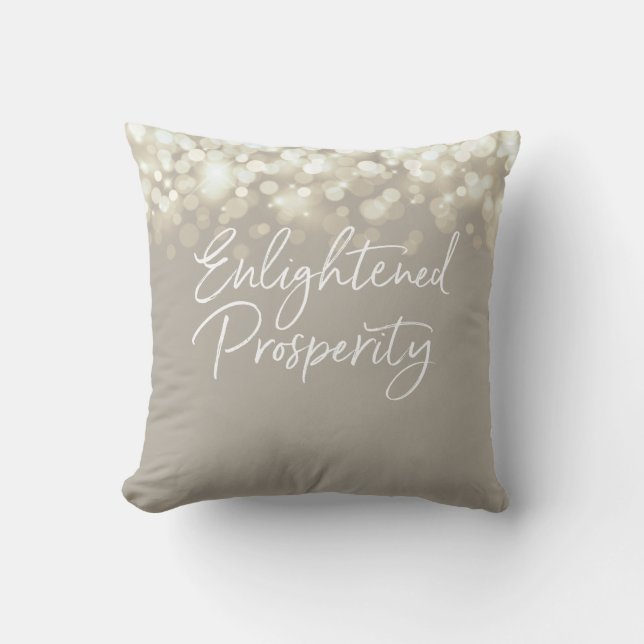 Enlightened Prosperity Throw Pillow (Front)