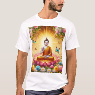 Enlightened Serenity: Lord Buddha Wallpaper T-Shirt