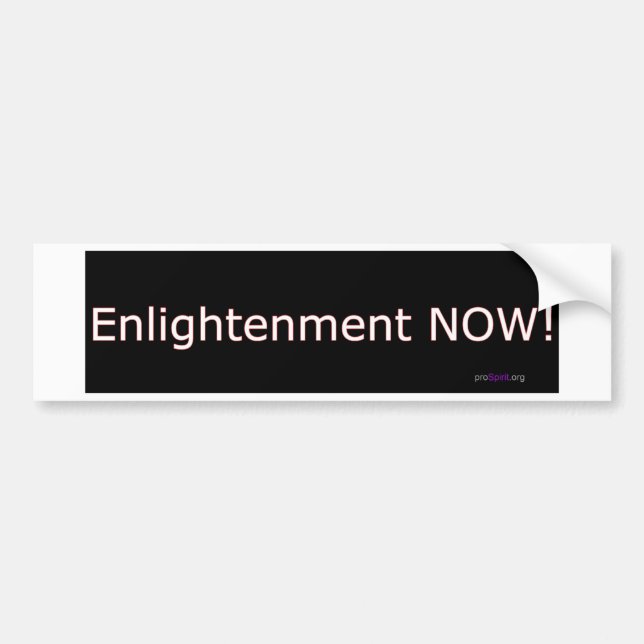 Enlightenment NOW! Bumper Sticker (Front)