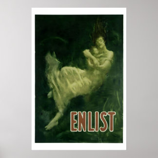 Enlist Fred Spear WW1 Historic Lusitania Poster